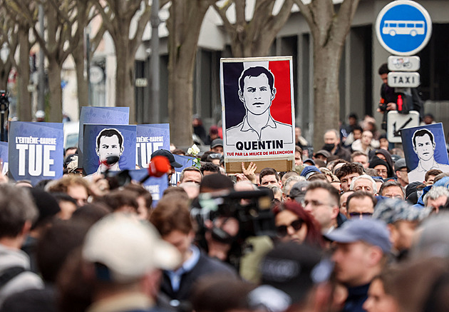 Tisíce lidí pochodovaly Lyonem na počest zabitého nacionalistického aktivisty